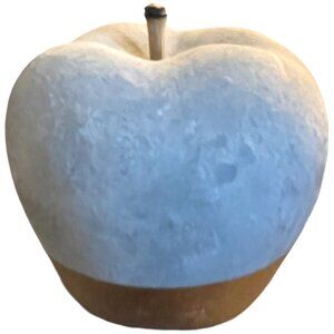 Concrete Apple Metallic Gold Paperweight Bookend Boho Decor 3.5" tall x 4" wide